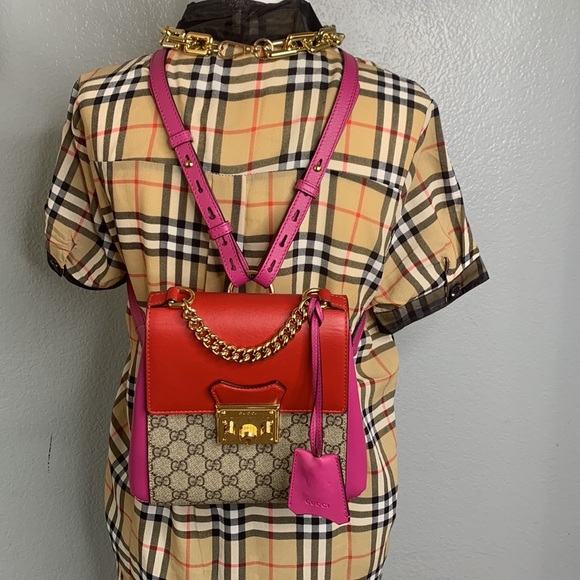 ❤️❤️SOLD❤️❤️Gucci padlock coated canvas backpack - Picture 2 of 11